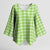 Bright Green Japanese Palaka Pride Kimono Sleeve Blouse - Polynesian Pride