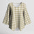 Khaki Japanese Palaka Pride Kimono Sleeve Blouse - Polynesian Pride