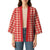 Red Japanese Palaka Pride Kimono - Polynesian Pride