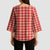 Red Japanese Palaka Pride Kimono Sleeve Blouse - Polynesian Pride