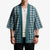 Dark Teal Japanese Palaka Pride Kimono - Polynesian Pride