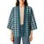 Dark Teal Japanese Palaka Pride Kimono - Polynesian Pride