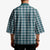 Dark Teal Japanese Palaka Pride Kimono - Polynesian Pride