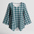 Dark Teal Japanese Palaka Pride Kimono Sleeve Blouse - Polynesian Pride