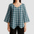 Dark Teal Japanese Palaka Pride Kimono Sleeve Blouse - Polynesian Pride