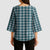 Dark Teal Japanese Palaka Pride Kimono Sleeve Blouse - Polynesian Pride