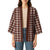 Brown Japanese Palaka Pride Kimono - Polynesian Pride