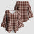 Brown Japanese Palaka Pride Kimono Sleeve Blouse - Polynesian Pride