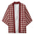 Burgundy Japanese Palaka Pride Kimono - Polynesian Pride