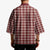 Burgundy Japanese Palaka Pride Kimono - Polynesian Pride