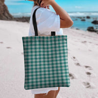 Teal Japanese Palaka Pride Tote Bag - Polynesian Pride