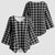 Black Japanese Palaka Pride Kimono Sleeve Blouse - Polynesian Pride