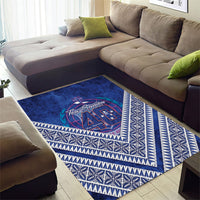 Toa Samoa Rugby Area Rug 40th Anniversary Samoan Siapo Pattern LT14 - Polynesian Pride