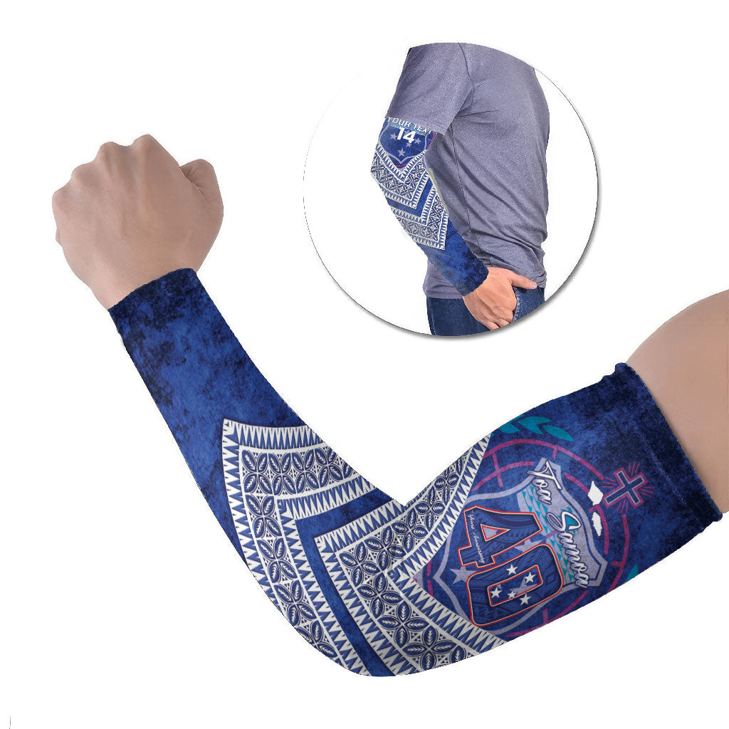 Toa Samoa Rugby Custom Arm Sleeves 40th Anniversary Samoan Siapo Pattern