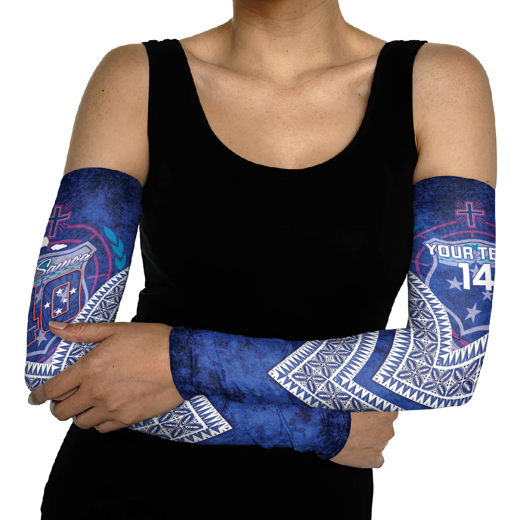 Toa Samoa Rugby Custom Arm Sleeves 40th Anniversary Samoan Siapo Pattern LT14 - Polynesian Pride