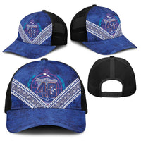 Toa Samoa Rugby Baseball Net Cap 40th Anniversary Samoan Siapo Pattern