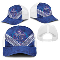 Toa Samoa Rugby Baseball Net Cap 40th Anniversary Samoan Siapo Pattern