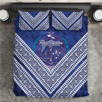 Toa Samoa Rugby Bedding Set 40th Anniversary Samoan Siapo Pattern