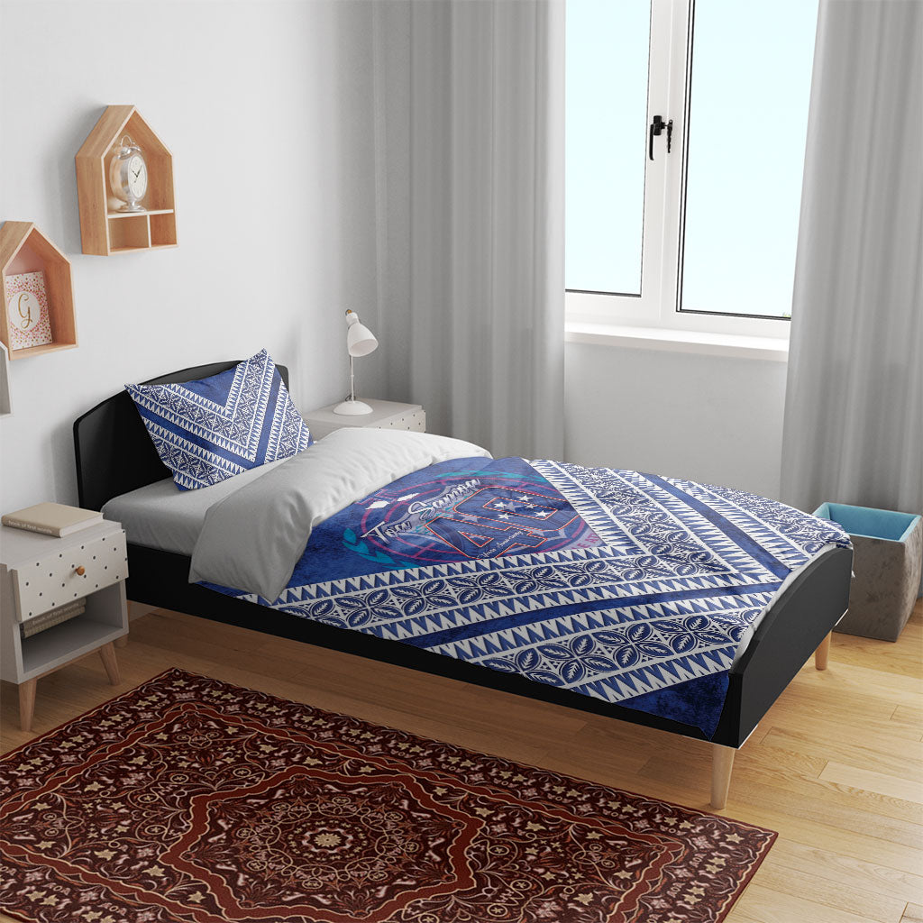Toa Samoa Rugby Bedding Set 40th Anniversary Samoan Siapo Pattern