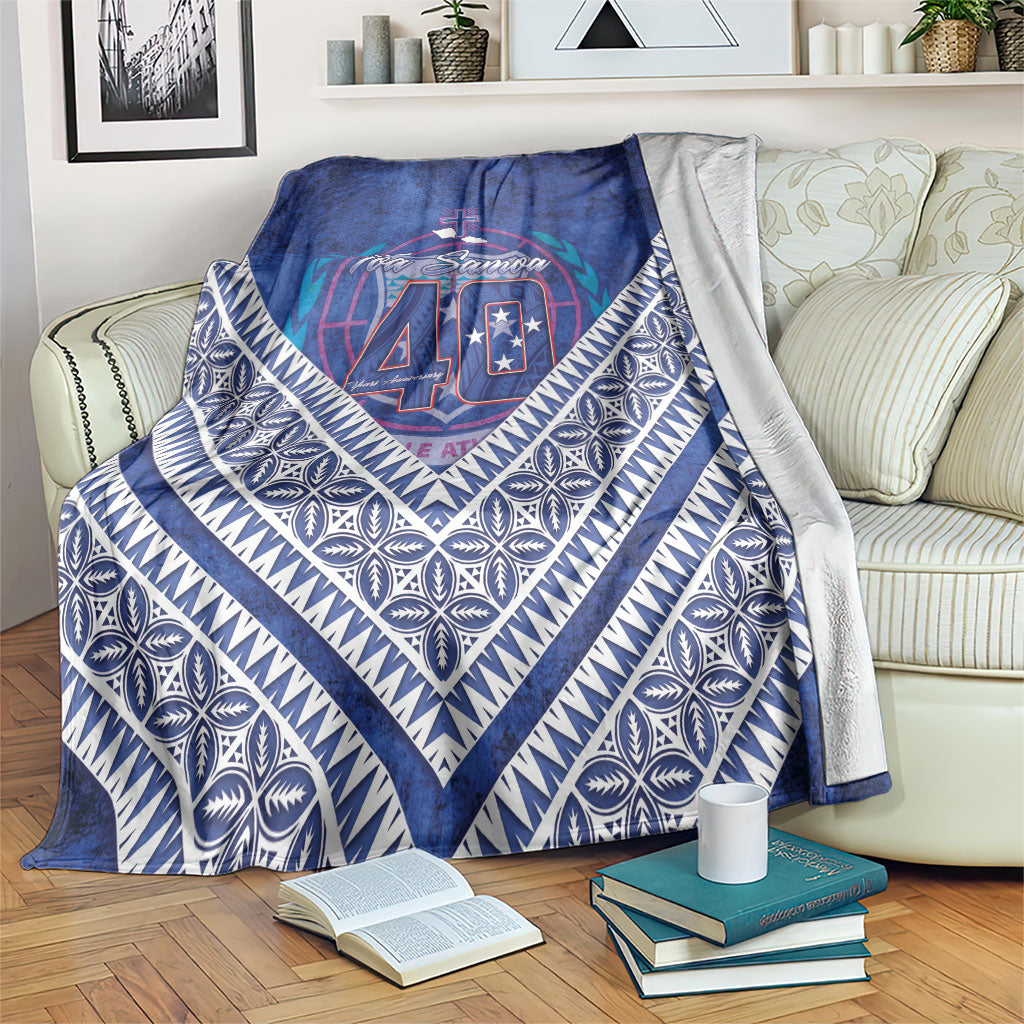 Toa Samoa Rugby Blanket 40th Anniversary Samoan Siapo Pattern
