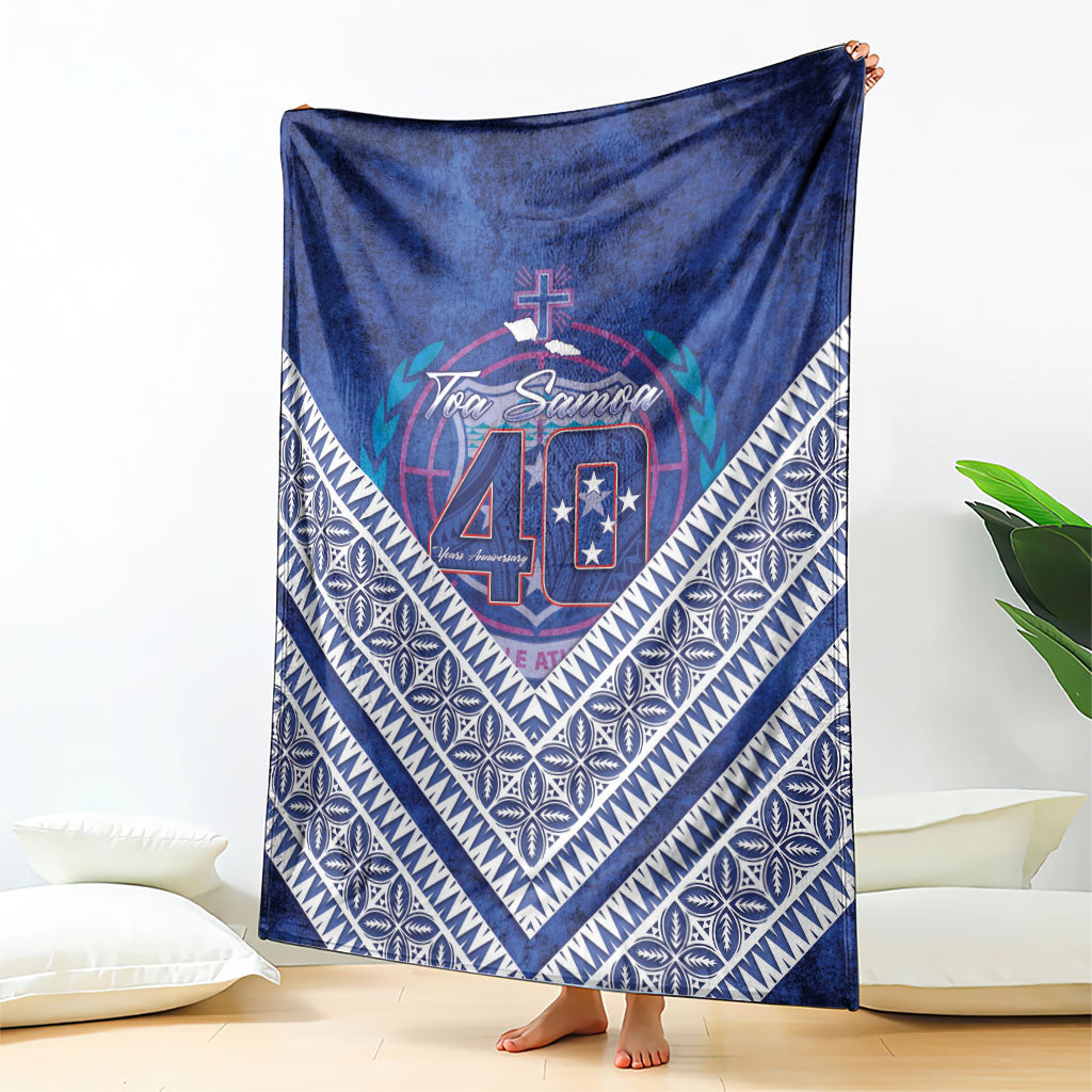 Toa Samoa Rugby Blanket 40th Anniversary Samoan Siapo Pattern LT14 - Polynesian Pride