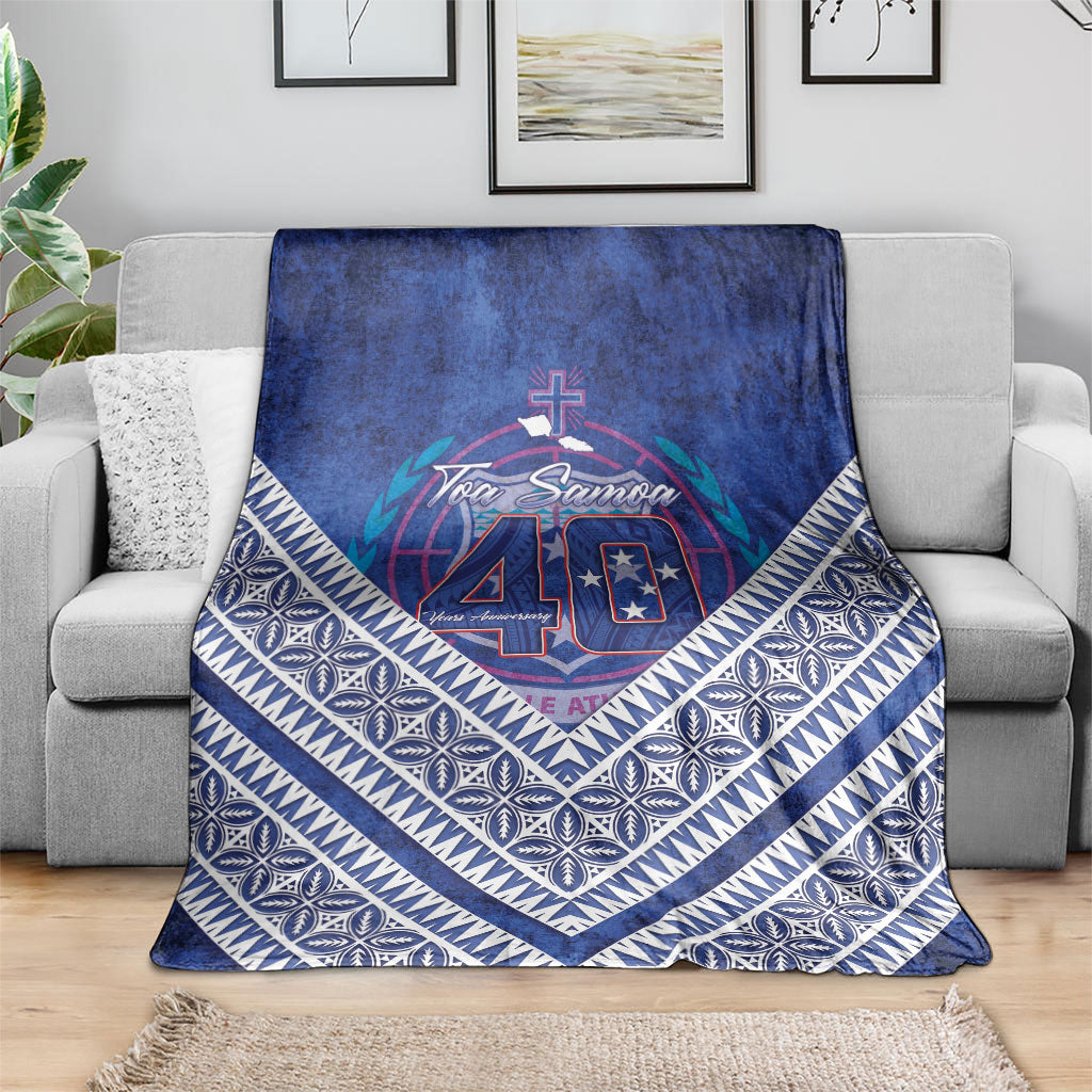 Toa Samoa Rugby Blanket 40th Anniversary Samoan Siapo Pattern LT14 - Polynesian Pride