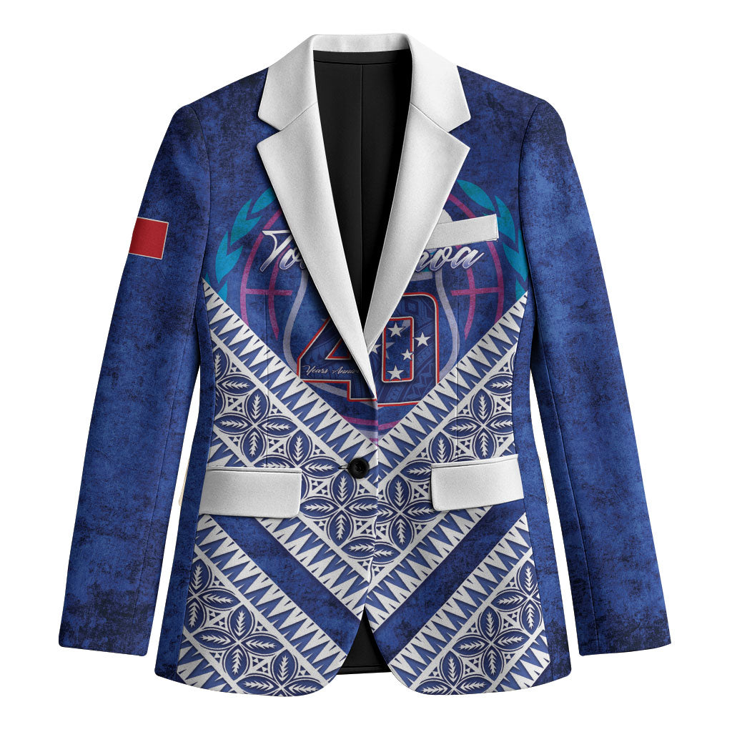 Toa Samoa Rugby Custom Blazer 40th Anniversary Samoan Siapo Pattern