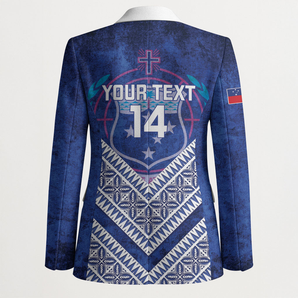 Toa Samoa Rugby Custom Blazer 40th Anniversary Samoan Siapo Pattern