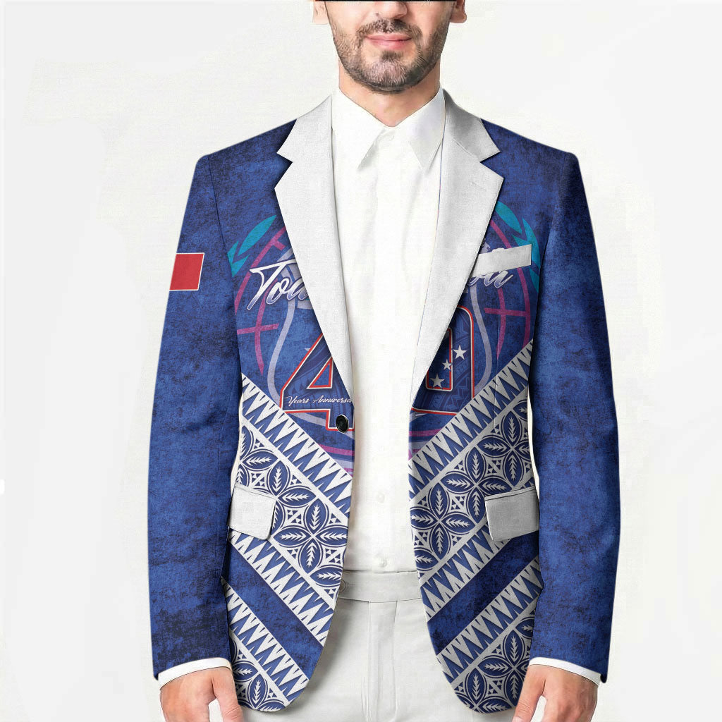 Toa Samoa Rugby Custom Blazer 40th Anniversary Samoan Siapo Pattern
