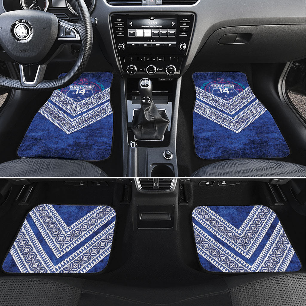 Toa Samoa Rugby Custom Car Mats 40th Anniversary Samoan Siapo Pattern
