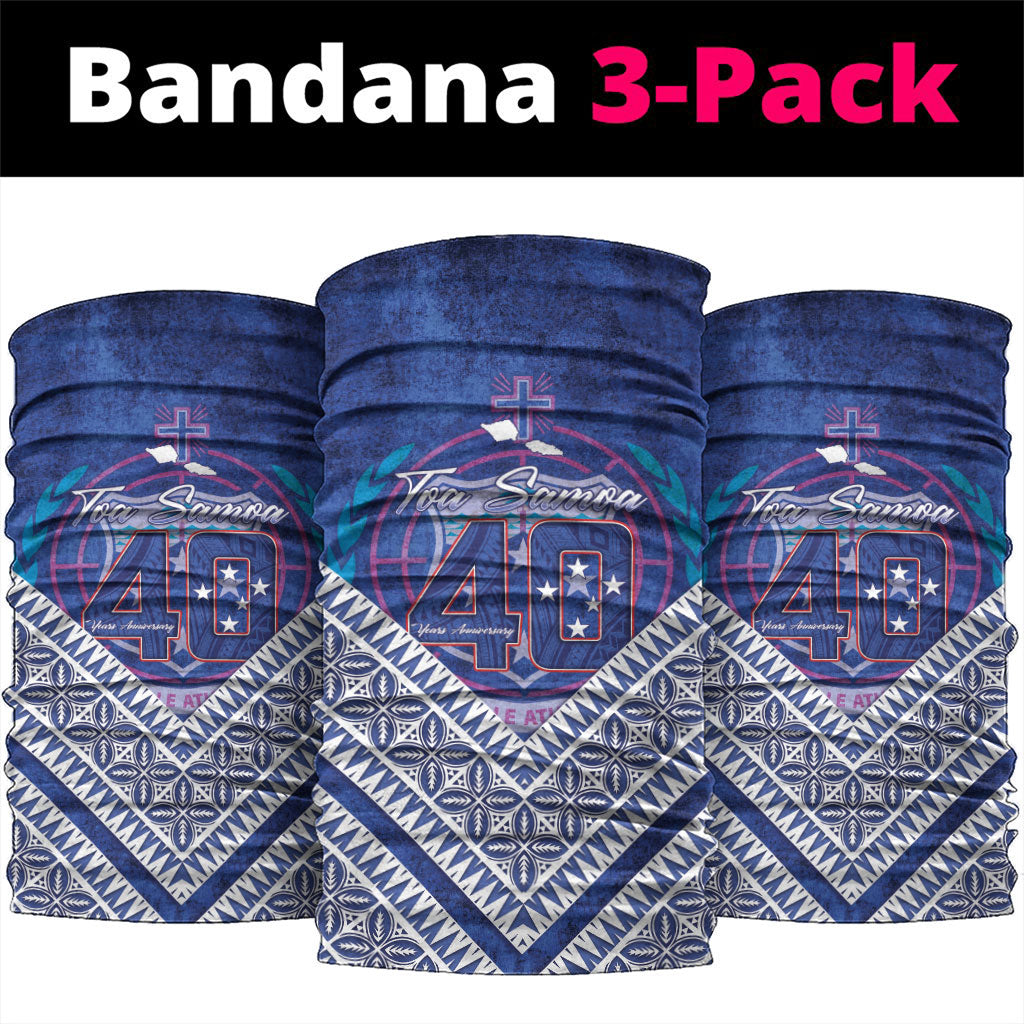 Toa Samoa Rugby Neck Gaiter 40th Anniversary Samoan Siapo Pattern