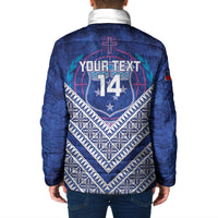 Toa Samoa Rugby Custom Padded Jacket 40th Anniversary Samoan Siapo Pattern