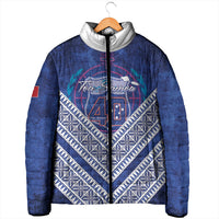 Toa Samoa Rugby Custom Padded Jacket 40th Anniversary Samoan Siapo Pattern