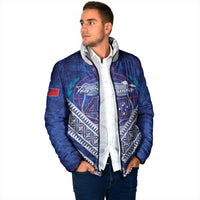 Toa Samoa Rugby Custom Padded Jacket 40th Anniversary Samoan Siapo Pattern