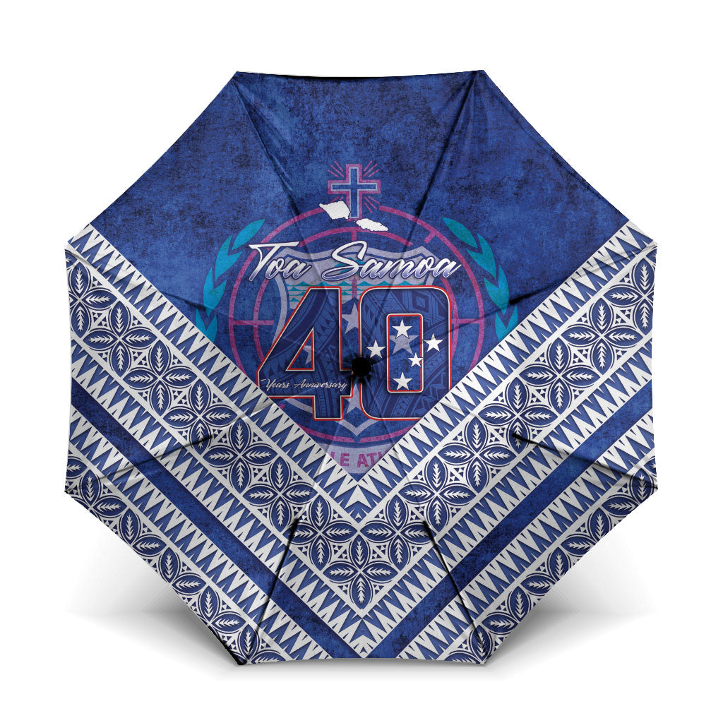 Toa Samoa Rugby Umbrella 40th Anniversary Samoan Siapo Pattern