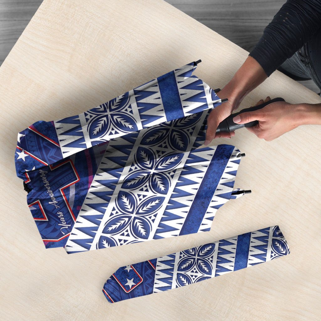 Toa Samoa Rugby Umbrella 40th Anniversary Samoan Siapo Pattern LT14 - Polynesian Pride
