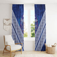 Toa Samoa Rugby Window Curtain 40th Anniversary Samoan Siapo Pattern LT14 - Polynesian Pride
