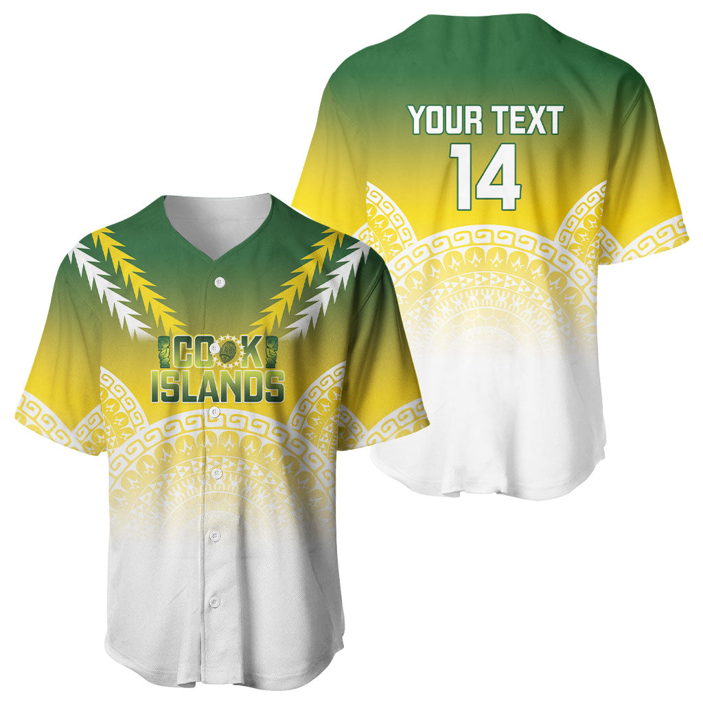 Cook Islands Rugby Custom Baseball Jersey Come On Kukis LT14 - Polynesian Pride