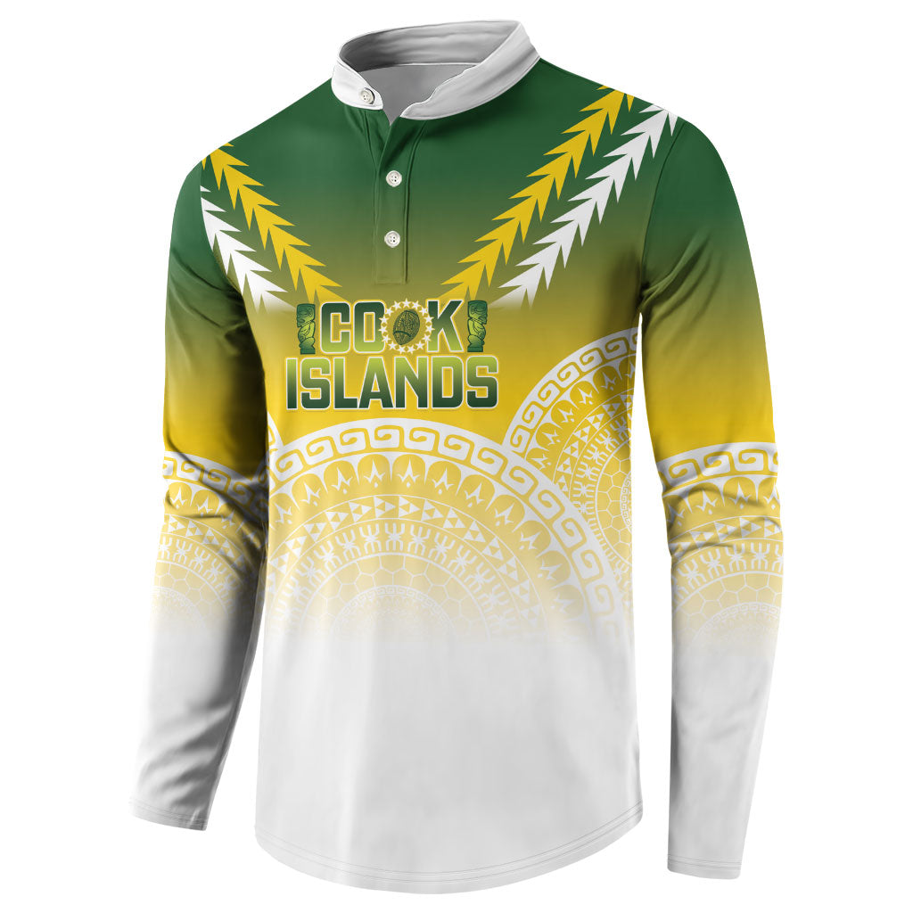 Cook Islands Rugby Custom Button Sweatshirt Come On Kukis LT14 - Polynesian Pride