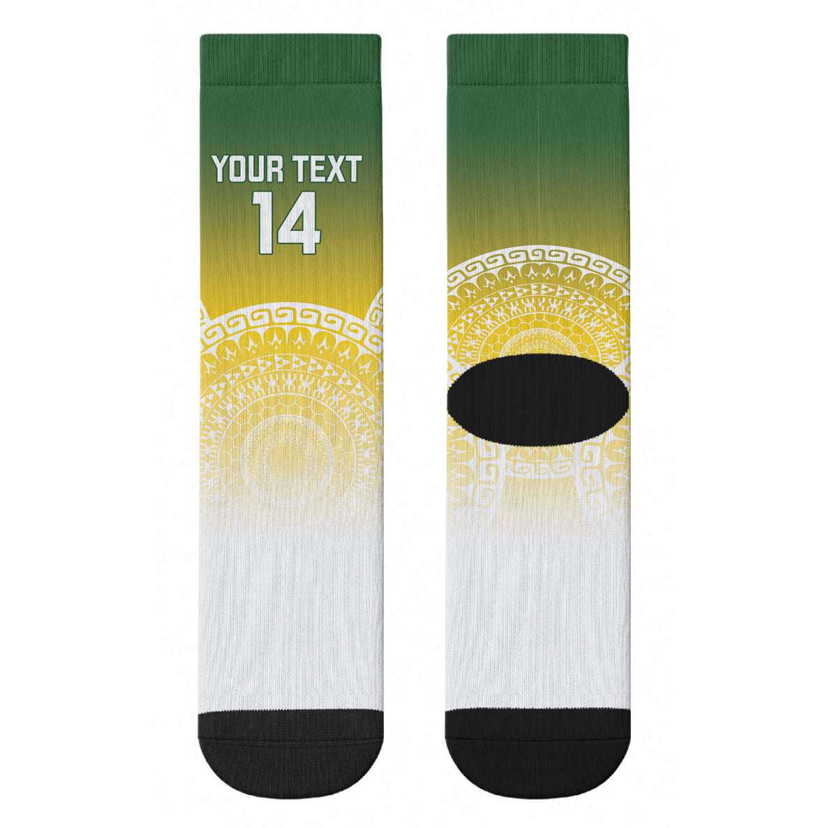 Cook Islands Rugby Custom Crew Socks Come On Kukis LT14 - Polynesian Pride