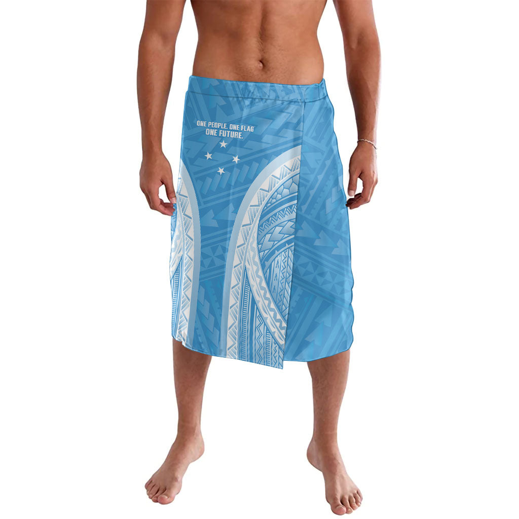 Federated States of Micronesia Independence Day Lavalava FSM 40th Anniversary Proud LT14 Blue - Polynesian Pride