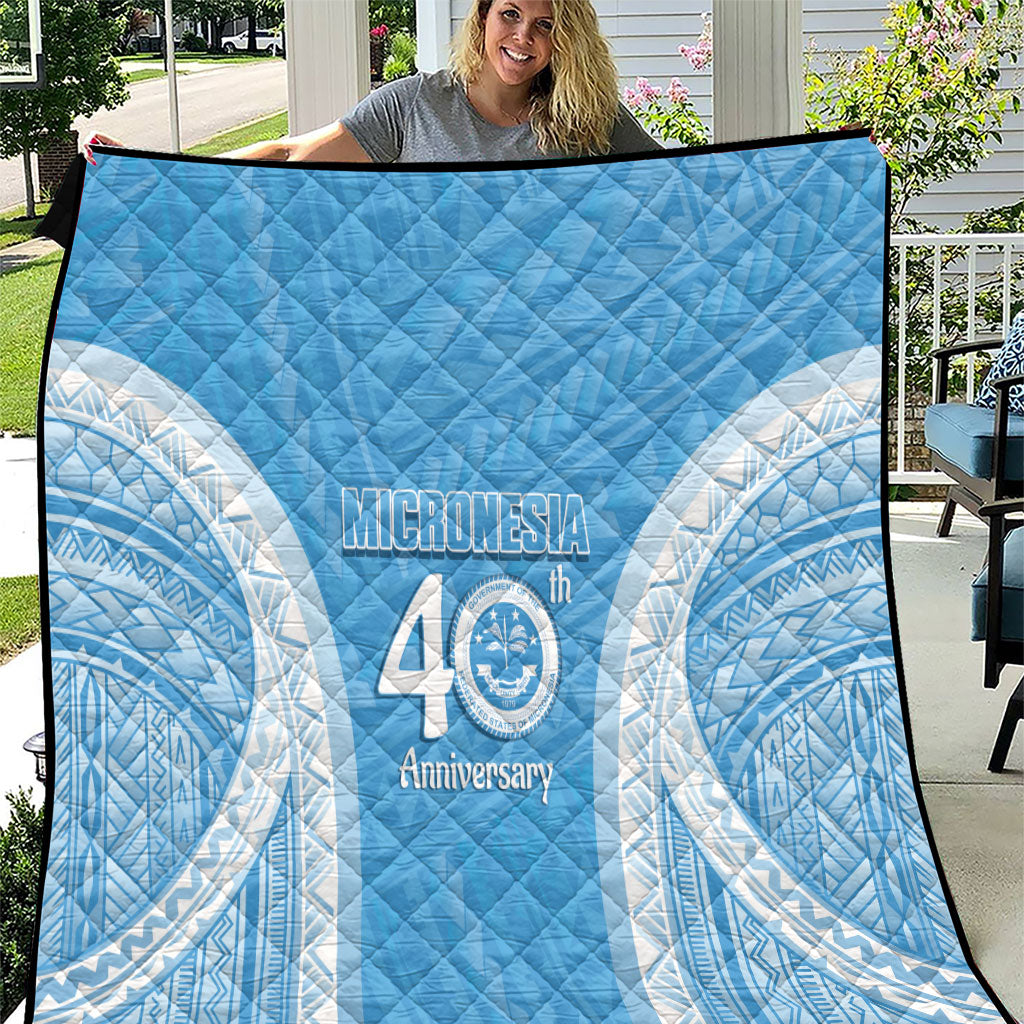 Federated States of Micronesia Independence Day Quilt FSM 40th Anniversary Proud LT14 Blue - Polynesian Pride