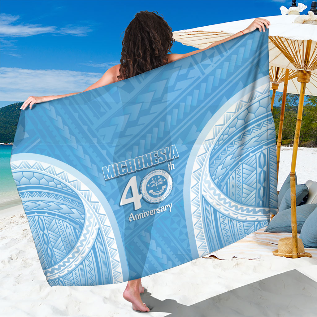 Federated States of Micronesia Independence Day Sarong FSM 40th Anniversary Proud LT14 One Size 44 x 66 inches Blue - Polynesian Pride
