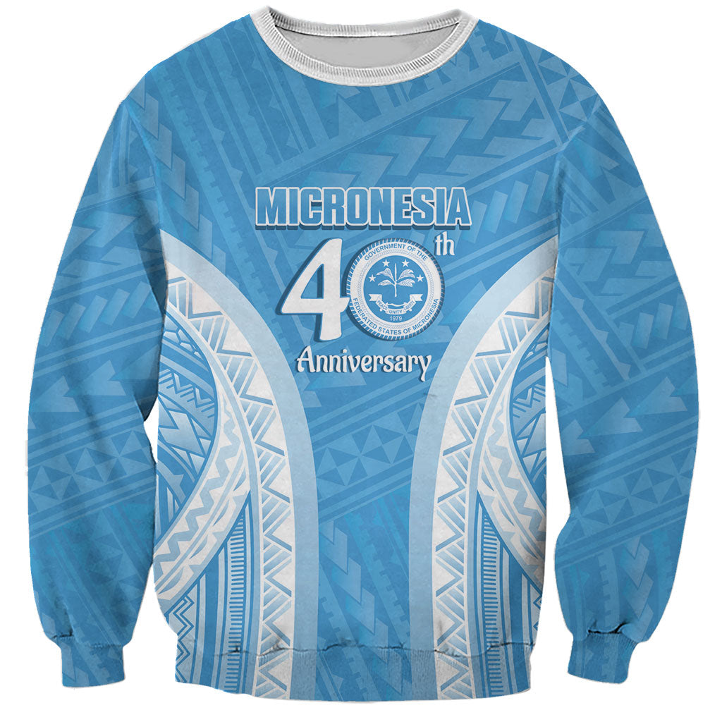 Federated States of Micronesia Independence Day Sweatshirt FSM 40th Anniversary Proud LT14 Unisex Blue - Polynesian Pride