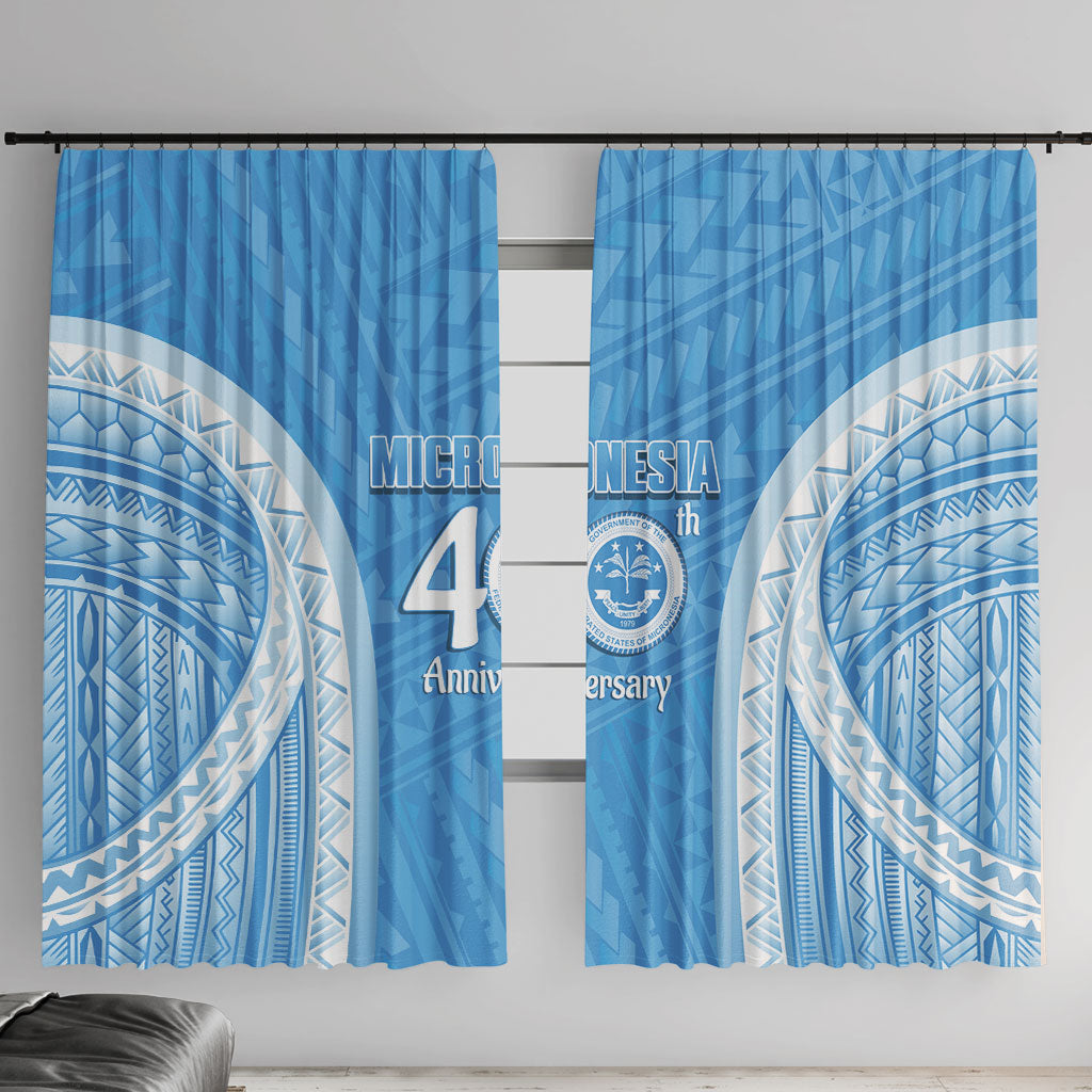 Federated States of Micronesia Independence Day Window Curtain FSM 40th Anniversary Proud