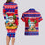 Custom Guam Christmas Couples Matching Long Sleeve Bodycon Dress and Hawaiian Shirt Guaman Santas Felis Pasgua LT14 - Polynesian Pride