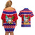 Custom Guam Christmas Couples Matching Off Shoulder Short Dress and Hawaiian Shirt Guaman Santas Felis Pasgua LT14 - Polynesian Pride