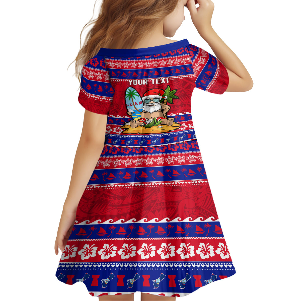 Custom Guam Christmas Family Matching Puletasi Dress and Hawaiian Shirt Guaman Santas Felis Pasgua LT14 - Polynesian Pride