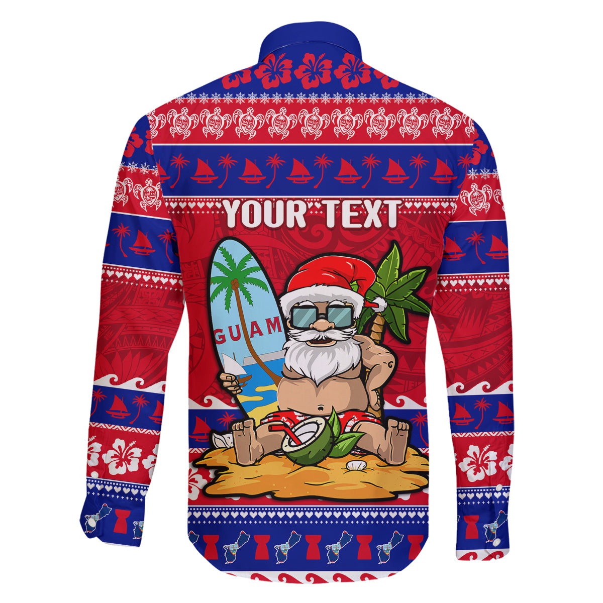 Custom Guam Christmas Family Matching Puletasi Dress and Hawaiian Shirt Guaman Santas Felis Pasgua LT14 - Polynesian Pride