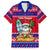 Custom Guam Christmas Family Matching Short Sleeve Bodycon Dress and Hawaiian Shirt Guaman Santas Felis Pasgua LT14 Dad's Shirt - Short Sleeve Blue - Polynesian Pride